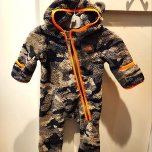 Baby boys 0-3m The North Face Fleece camo bunting